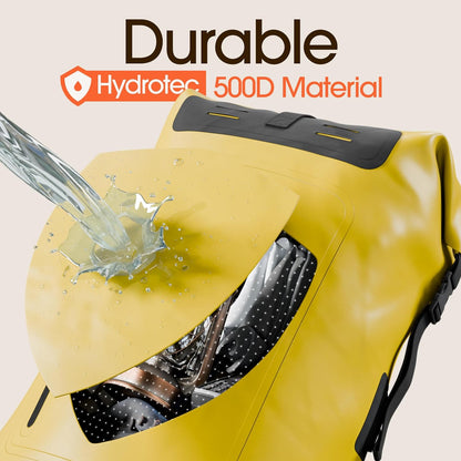 Waterproof Backpack - Heavy Duty Hiking Backpack - Roll-Top Closure Bag - Cushioned Dry Bag Waterproof Phone Case